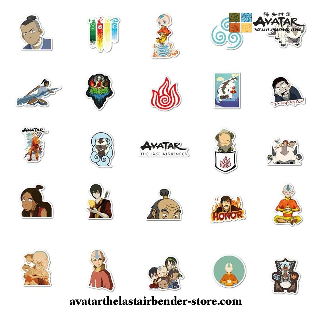 Jumbo Avatar the Last Airbender Elemental Stickers – Atrela Designs