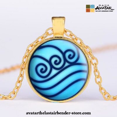 2021 New Avatar The Last Airbender Necklace Kingdom Jewelry Water Nation Gold