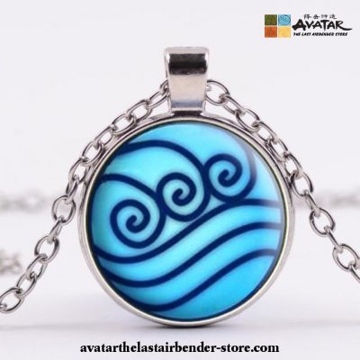2021 New Avatar The Last Airbender Necklace Kingdom Jewelry Water Nation Silver