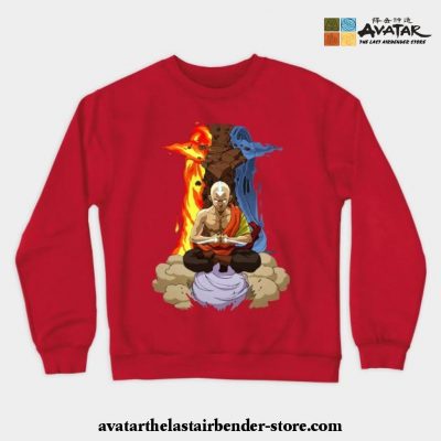 Avatar The Last Air Bender Crewneck Sweatshirt Red / S