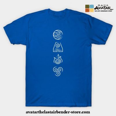 Avatar The Last Airbender - 4 Nations T-Shirt Blue / S
