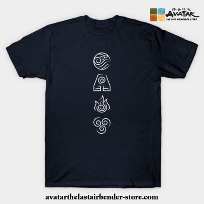 Avatar The Last Airbender - 4 Nations T-Shirt Navy Blue / S