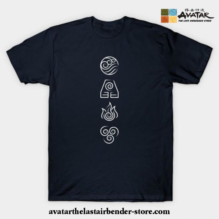 Avatar The Last Airbender - 4 Nations T-Shirt Navy Blue / S