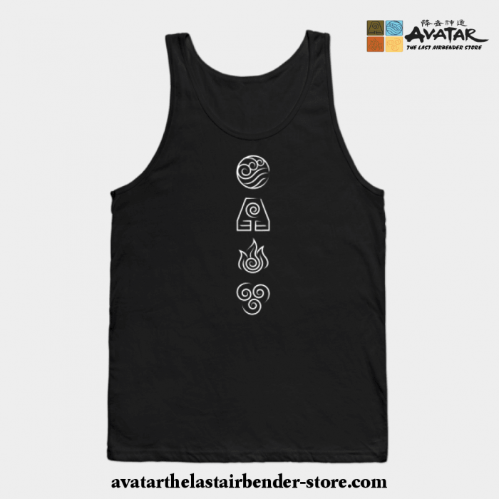 Avatar The Last Airbender - 4 Nations Tank Top Black / S