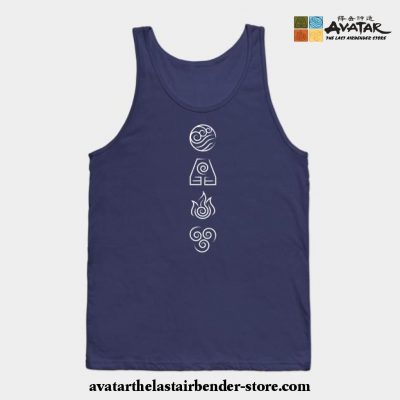 Avatar The Last Airbender - 4 Nations Tank Top Navy Blue / S