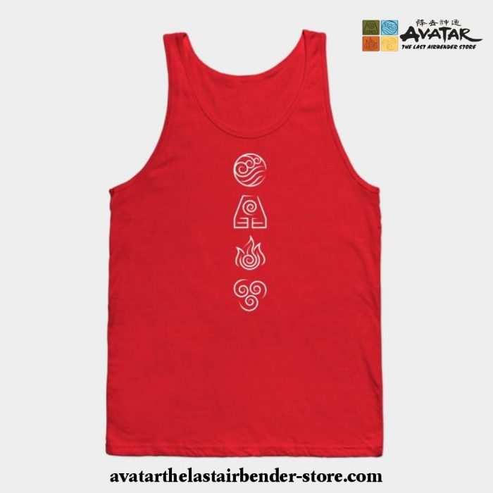 Avatar The Last Airbender - 4 Nations Tank Top Red / S