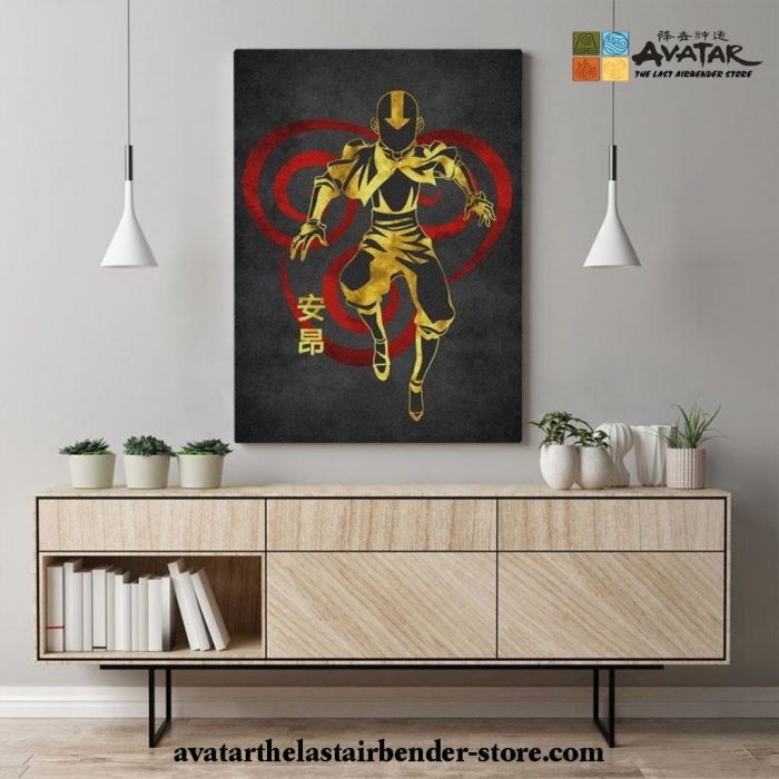 Avatar The Last Airbender - Aang Colorfull Canvas Wall Art
