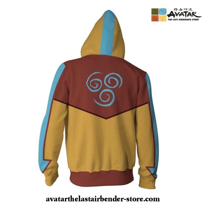 Avatar: The Last Airbender - Aang Zip Up Hoodie Cosplay Costume