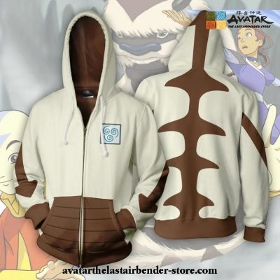 Avatar: The Last Airbender - Appa Zip Up Hoodie Cosplay Costume