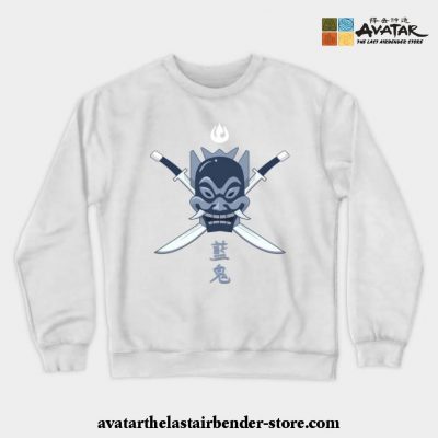 Avatar The Last Airbender - Blue Spirit Crewneck Sweatshirt White / S
