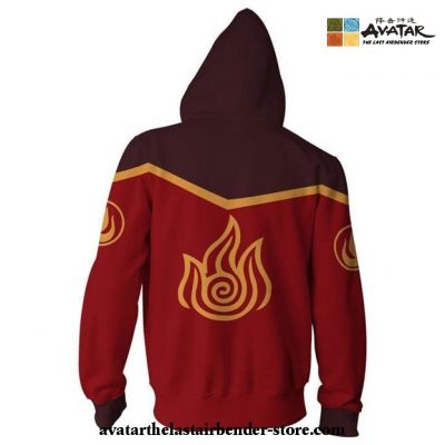 Avatar: The Last Airbender - Fire Nation Zip Up Hoodie Cosplay Costume