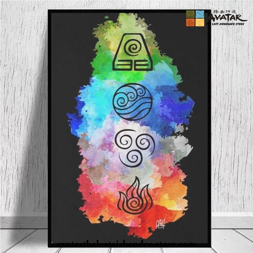 Element Symbols Avatar The Last Airbender Digital Art by Carlyn P Lee   Pixels