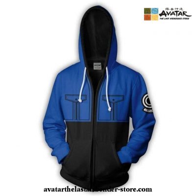 Avatar: The Last Airbender Hoodie Casual Blue Zipper Hooded
