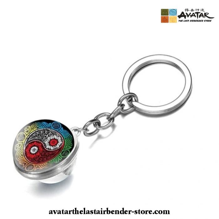 Avatar The Last Airbender Keychain Symbol Double Sided Glass Ball Keyring