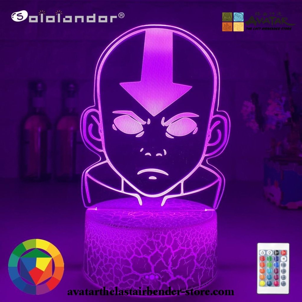 Acrylic Led Night Light One Punch Man And Avatar Aang Lamp Bedroom Decor Gift 