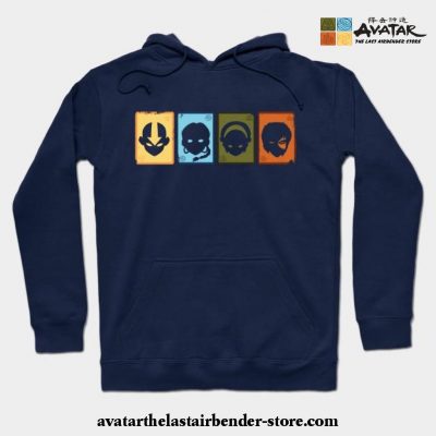 Avatar The Last Airbender Playing Cards Hoodie Navy Blue / S