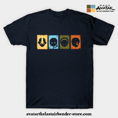 Avatar The Last Airbender Playing Cards T-Shirt Navy Blue / S
