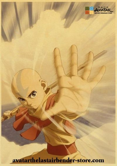 Avatar The Last Airbender Poster - Aang Air Power Kraft Paper