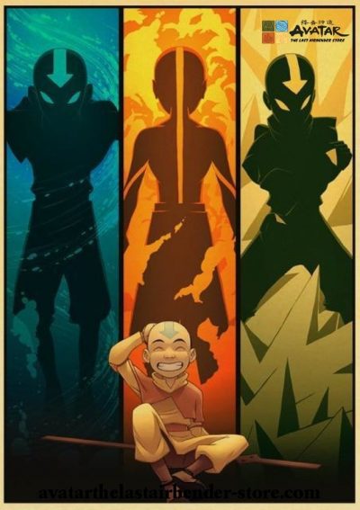 Avatar The Last Airbender Poster - Aang Power Kraft Paper