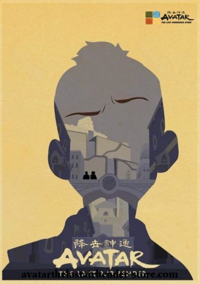 Avatar The Last Airbender Poster - Sokka Vintage Kraft Paper