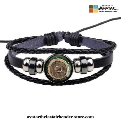 Avatar: The Last Airbender Symbol Logo Leather Bracelet Earth Nation