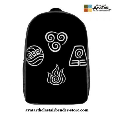 Avatar: The Last Airbender Sympol Black White Backpack