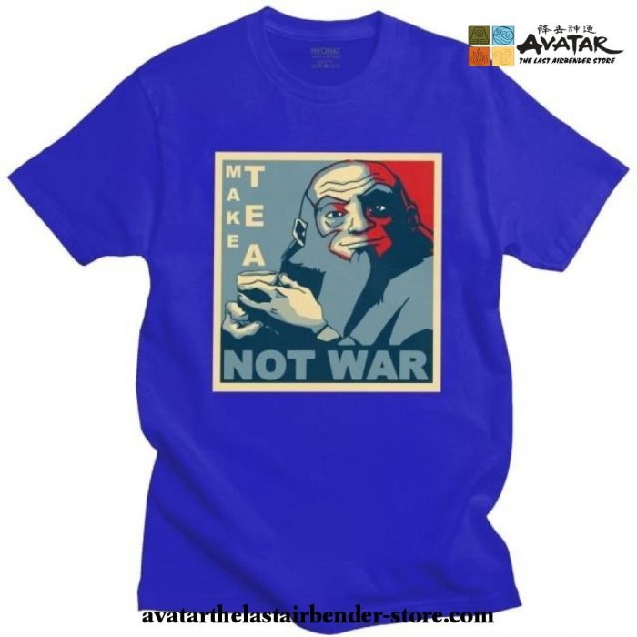 Avatar The Last Airbender T-Shirt - Iroh Make Tea Not War Blue / M
