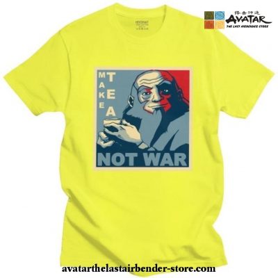 Avatar The Last Airbender T-Shirt - Iroh Make Tea Not War Yellow / Xxxl
