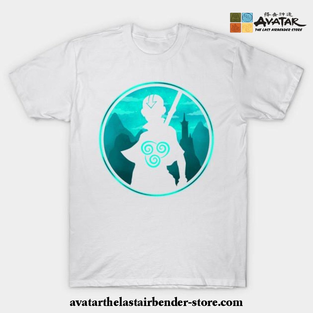 Avatar the Last Airbender Mens TShirt  Grayscale Avatar  Red Tribe