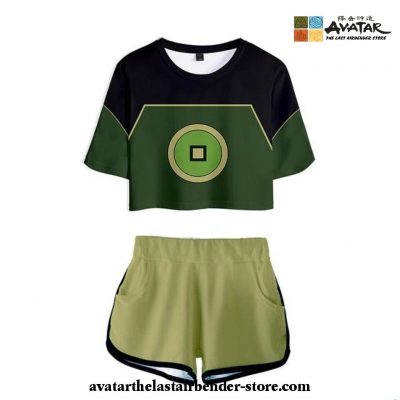 Avatar: The Last Airbender Top And Shorts Cosplay Costume Style 1 / Xs
