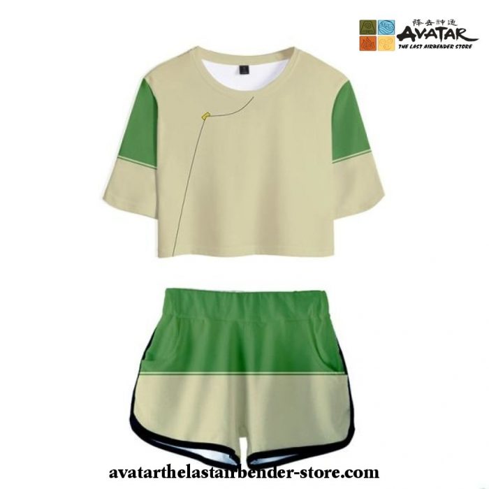 Avatar: The Last Airbender Top And Shorts Cosplay Costume Style 2 / Xs