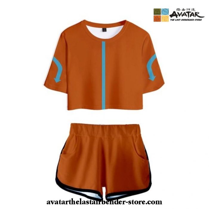 Avatar: The Last Airbender Top And Shorts Cosplay Costume Style 4 / Xs