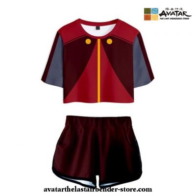Avatar: The Last Airbender Top And Shorts Cosplay Costume Style 5 / Xs