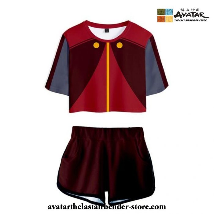 Avatar: The Last Airbender Top And Shorts Cosplay Costume Style 5 / Xs