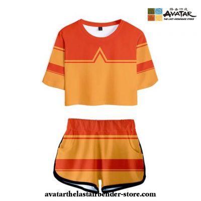 Avatar: The Last Airbender Top And Shorts Cosplay Costume Style 6 / Xs