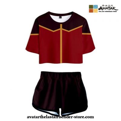 Avatar: The Last Airbender Top And Shorts Cosplay Costume Style 7 / Xs