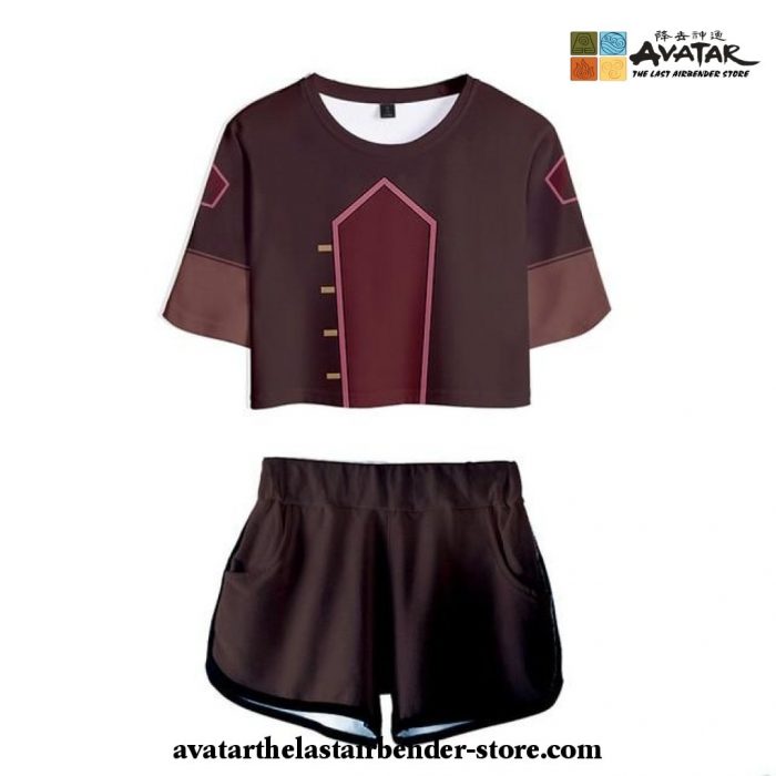 Avatar: The Last Airbender Top And Shorts Cosplay Costume Style 8 / Xs