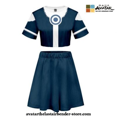 Avatar: The Last Airbender Tops & Skirt Cosplay Costume Women Girl F / Xl