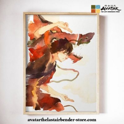 Avatar The Last Airbender Zuko & Iroh Oil Watercolor Painting Art 13X18Cm No Frame /
