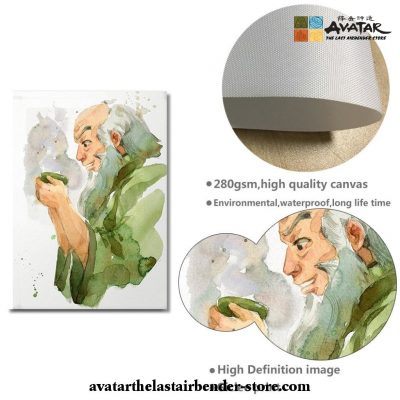 Avatar The Last Airbender Zuko & Iroh Oil Watercolor Painting Art