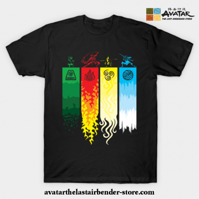 Element Symbols Avatar The Last Airbender T-Shirt