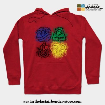 Four Elements Hoodie Red / S