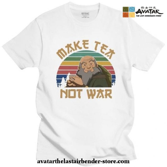 Funny Avatar The Last Airbender T-Shirt - Iroh Make Tea Not War White / Xxl