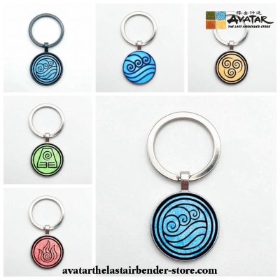 New Avatar The Last Airbender Keychain Pendant Double Side Glass Dome