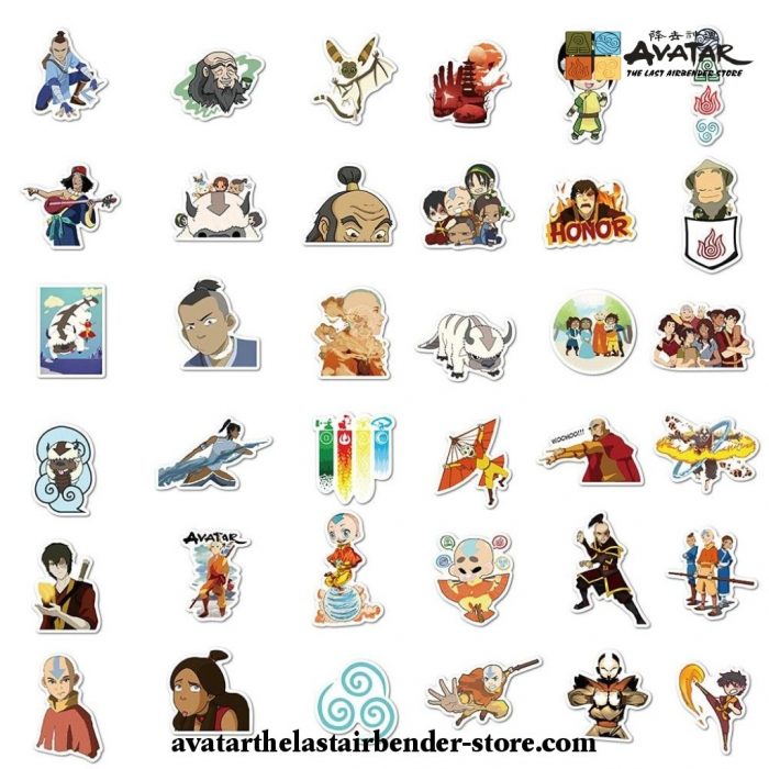 Avatar The Last Airbender Sticker Set - Bundle with 45 Avatar The Last  Airbender Stickers Featuring Appa, Aang and Door Hanger (Avatar Party  Favors) : : Toys & Games