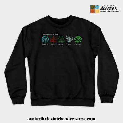 The Five Elements Avatar Crewneck Sweatshirt Black / S