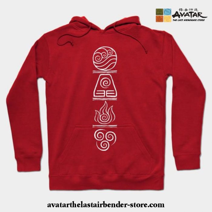 The Four Elements Hoodie Red / S