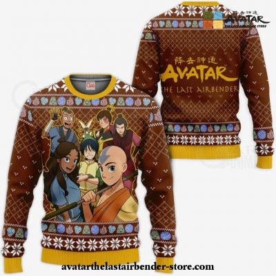 Avatar Airbender Ugly Christmas Sweater Anime Xmas Gift VA11 Sweater / S Official Death Note Merch