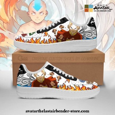 Aang Avatar Airbender Sneakers Four Nation Tribes Avatar Anime Shoes Men / US6.5 Official Death Note Merch