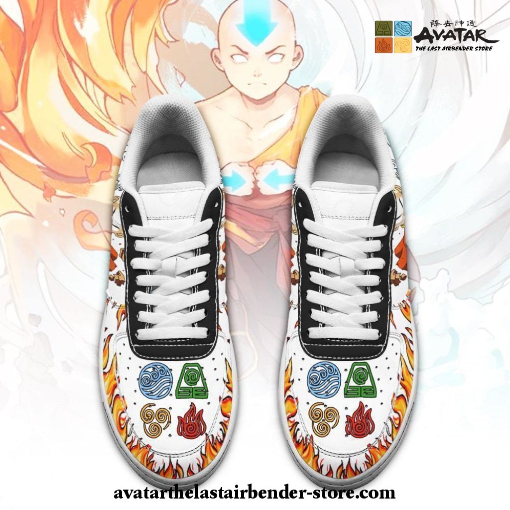Aang Avatar Airbender Sneakers Four Nation Tribes Avatar Shoes - Avatar The  Last Airbender Store